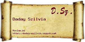 Daday Szilvia névjegykártya